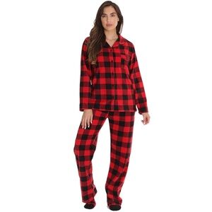 New - Buffalo Check Plaid Red and Black Women's Pajama Set